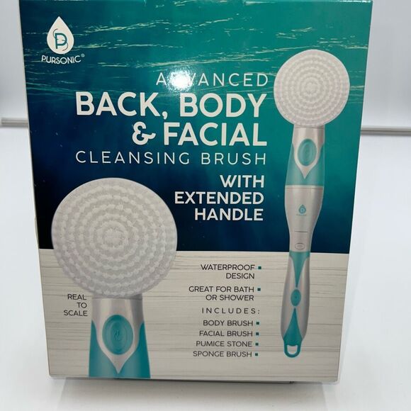 Pursonic Back, Body and Facial Cleansing Brush with Extending Handle - Picture 3 of 7